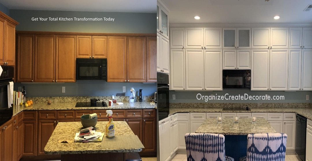 Park Road kitchen before and after cabinet painting